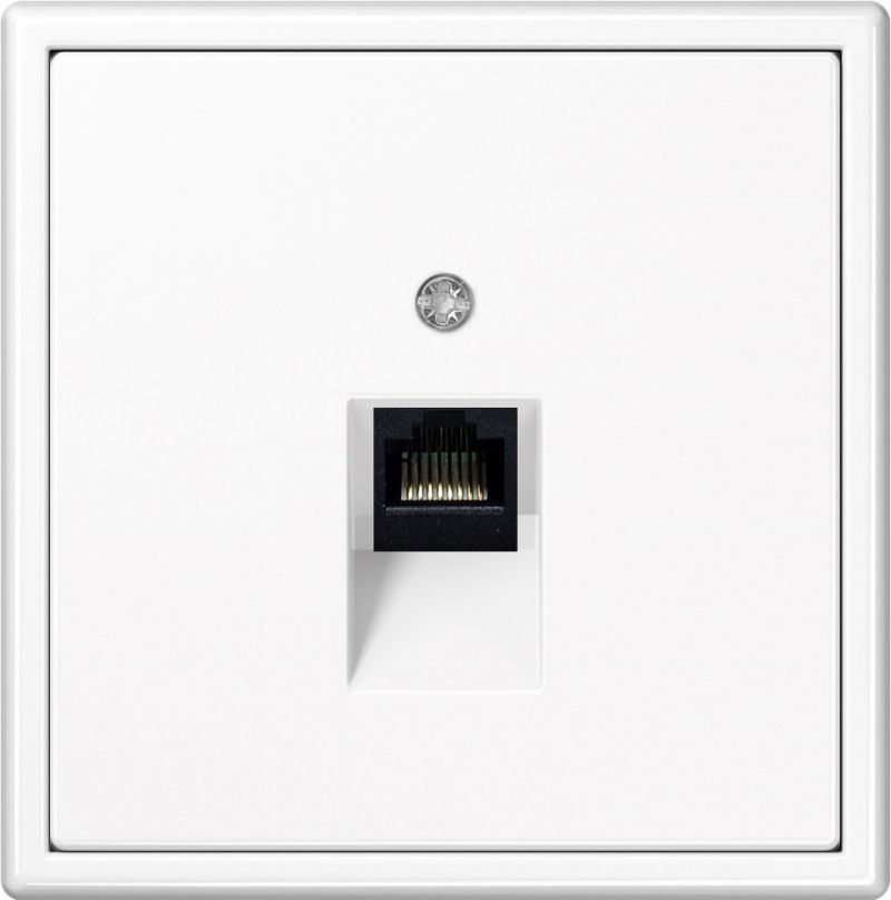 Interneto lizdas, 1 × RJ45, Cat.6A – LIREGUS Modern, balta matinė